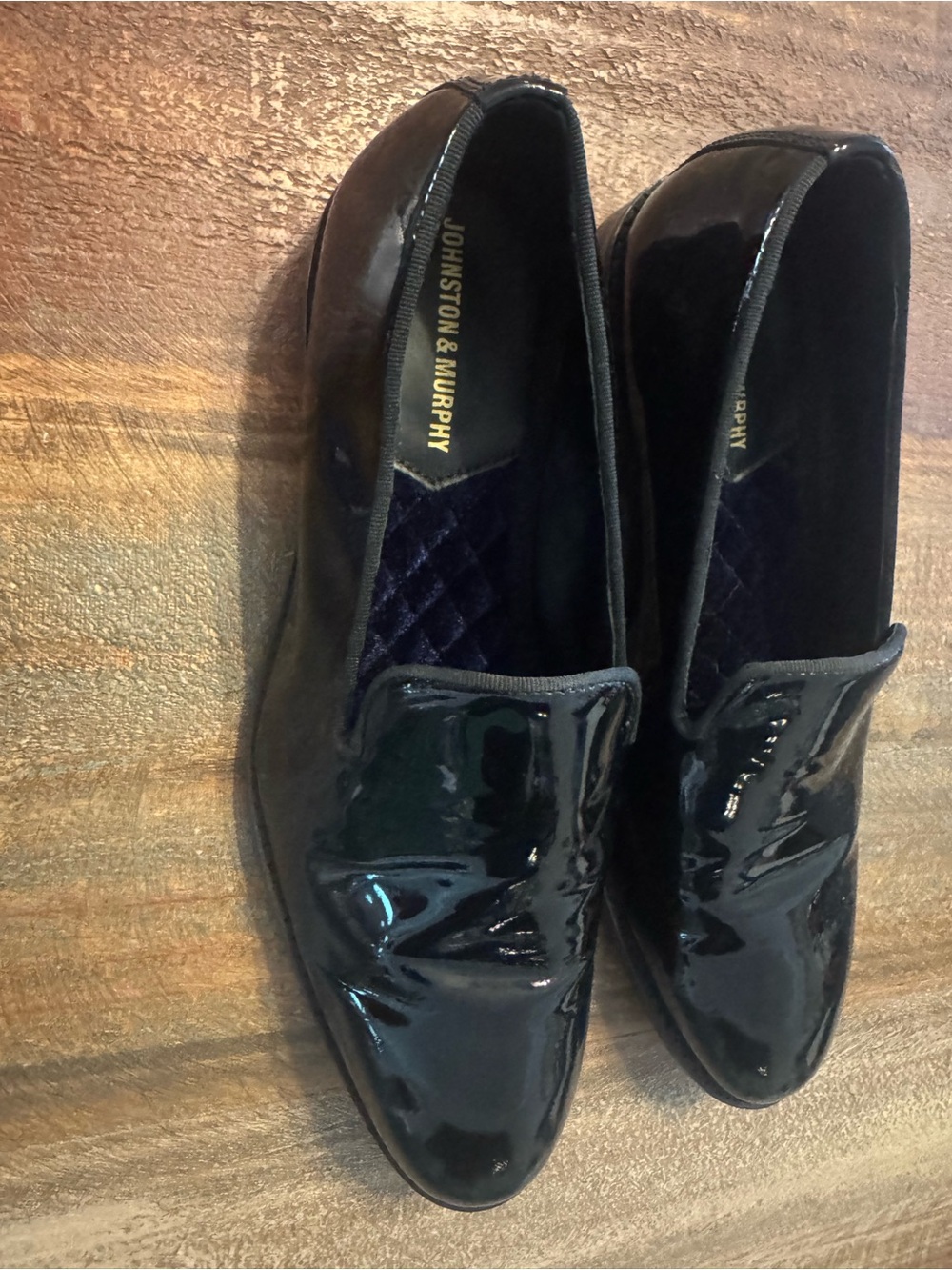 Johnston & Murphy Gavney Black Patent Leather Slip-On Loafers Men's Size 8M - Picture 4 of 10